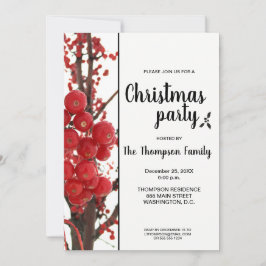 ベリーメリークリスマスパーティーホリデーパーティー 招待状