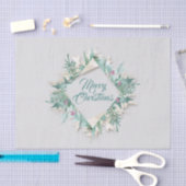 ベリーメリークリスマスホリデーズリースグレーミントテ 薄葉紙 (クラフト)