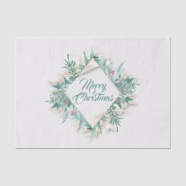 ベリーメリークリスマスホリデーズリースピンクミント 薄葉紙