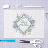 ベリーメリークリスマスホリデーズリースミントクリーミー 薄葉紙 (クラフト)