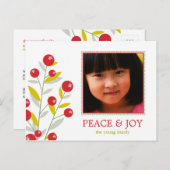 ベリーメリークリスマスホリデーフォトカードポストカード シーズンポストカード (正面/裏面)