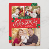 ベリーメリークリスマスホリデーフォトカード シーズンカード (正面/裏面)
