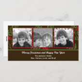 ベリーメリークリスマスホリデーフォトカード シーズンカード (正面/裏面)