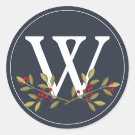 ベリーメリークリスマス封筒用シール ラウンドシール