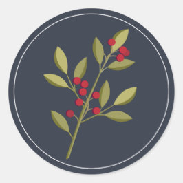 ベリーメリークリスマス封筒用シール ラウンドシール