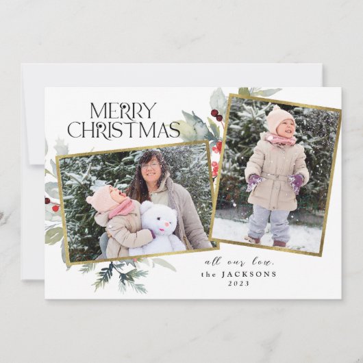 ベリーメリークリスマス2フォトコラージュミスタントー シーズンカード (正面)