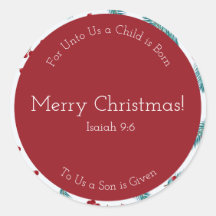ベリーメリーラウンドクリスマスステッカー