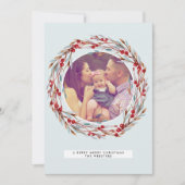 ベリーメリーラウンドフレームクリスマス シーズンカード (正面)