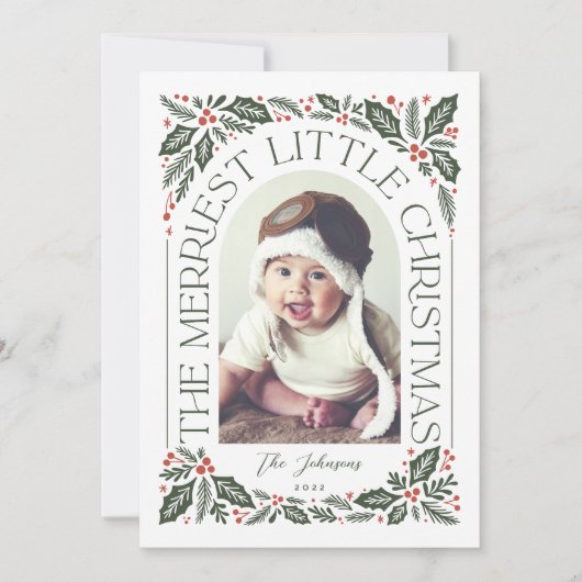 ベリーメリーリトルクリスマスアーチ写真 シーズンカード (正面)