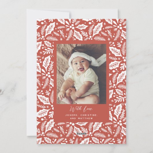 ベリーメリーリトルクリスマスアーチ写真 シーズンカード (裏面)