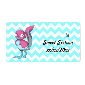 ベリーヨーグルト/アイスブルーレプティリアン鳥の水瓶 ラベル