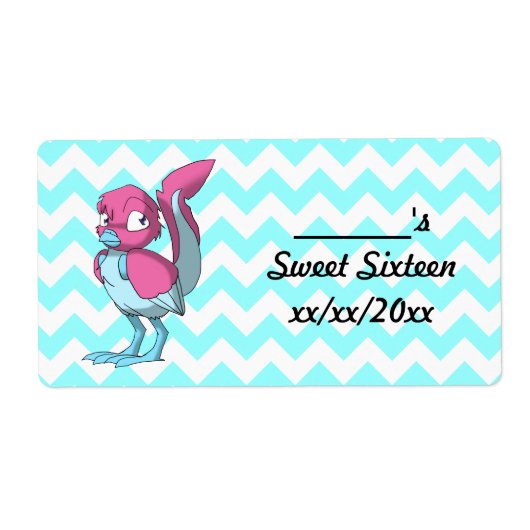 ベリーヨーグルト/アイスブルーレプティリアン鳥の水瓶 ラベル (正面)