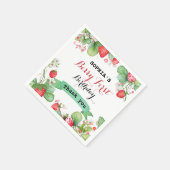 ベリーラブリーファースト誕生日 スタンダードカクテルナプキン (角)