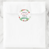 ベリーラブリーファースト誕生日 ラウンドシール (バッグ)