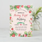 ベリーラブリーファースト誕生日 招待状 (スタンド正面)