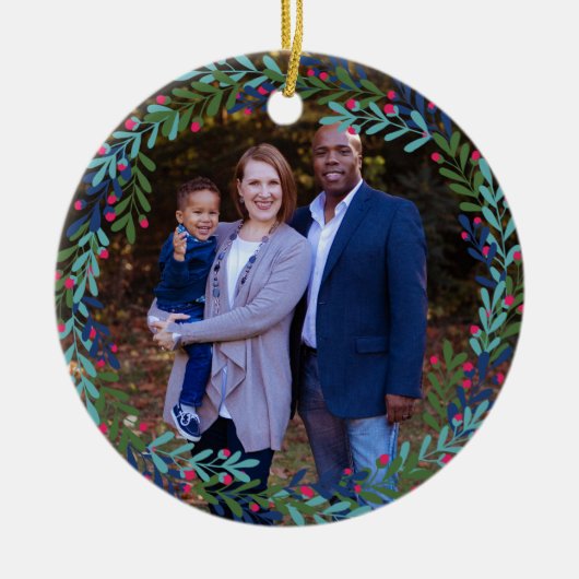 ベリーリースウア初めてのクリスマスズインニューホーム セラミックオーナメント (正面)