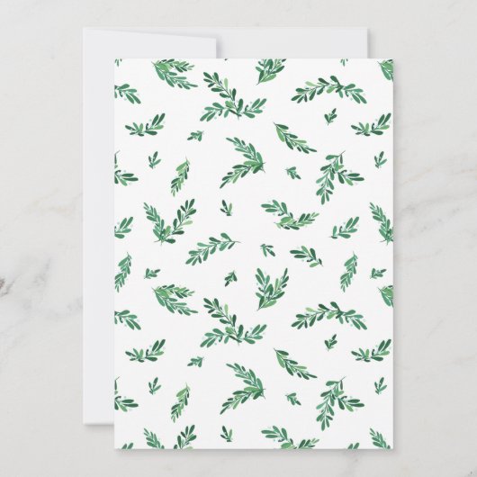 ベリーリースネービーブルー命名式写真 招待状 (裏面)