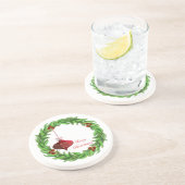 ベリーリースメリークリスマスヴィンテージオーナメント コースター (側面)