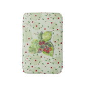 ベリーレッドとブラックベリー バスマット (正面縦)