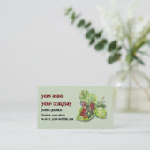 ベリーレッドとブラックベリー 名刺 (スタンド正面)