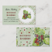 ベリーレッドとブラックベリー 名刺 (正面/裏面)