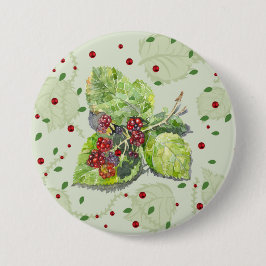 ベリーレッドとブラックベリー 缶バッジ