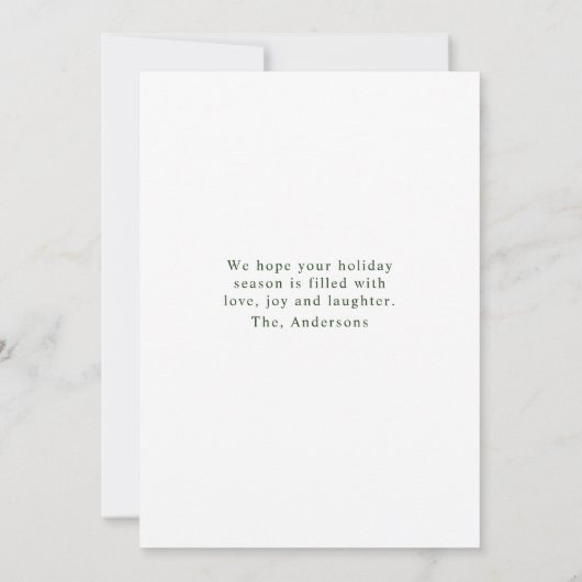 ベリーレッドホーホーとフォトクリスマス 招待状 (裏面)