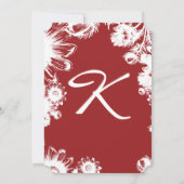 ベリーレッドヴィンテージ花結婚式 招待状 (裏面)