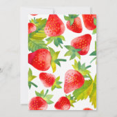 ベリーレッド ストロベリー ブライダルシャワー 招待状 (裏面)