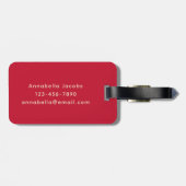 ベリーレトロビーリーフパターンモノグラム ラゲッジタグ (裏面横)