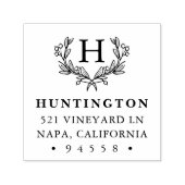 ベリーローレルモノグラム差出人住所スタンプ セルフインキングスタンプ (デザイン)