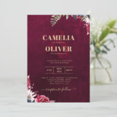 ベリーワイン結婚フローラ 招待状 (スタンド正面)