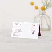 ベリーワ結婚イン金ゴールドのテーブル番号名 プレイスカード (正面)