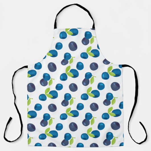 ベリーヴィンテージブルーベリービルベリーイラストレーション エプロン (正面)