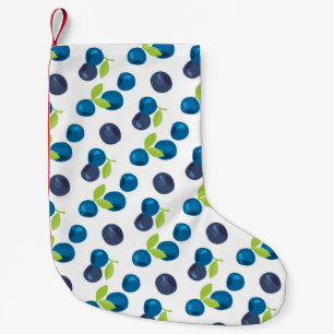 ベリーヴィンテージブルーベリービルベリーイラストレーション スモールクリスマスストッキング