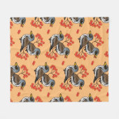 ベリー園 フリースブランケット (正面(横))