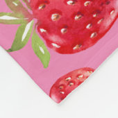 ベリー愛好家のための甘いイチゴ毛布 フリースブランケット (角)