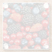 ベリー新鮮な背景モザイク ガラスコースター (裏面)