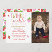 ベリー最初のサンキューカードTwinkleスターのダウンロード 招待状 (正面/裏面)