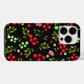 ベリー柄 iPhoneケース (裏面横)