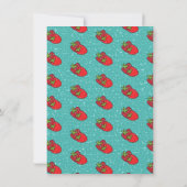 ベリー甘いちご手引き赤ちゃんシャワー 招待状 (裏面)