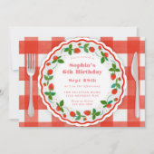 ベリー甘いちご誕生日パーティー 招待状 (正面)