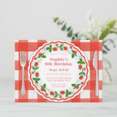 ベリー甘いちご誕生日パーティー 招待状 (スタンド正面)