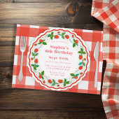 ベリー甘いちご誕生日パーティー 招待状