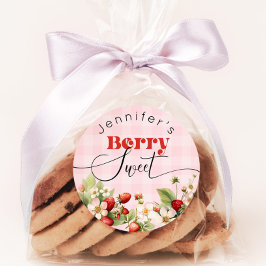 ベリー甘いちご誕生日 ラウンドシール