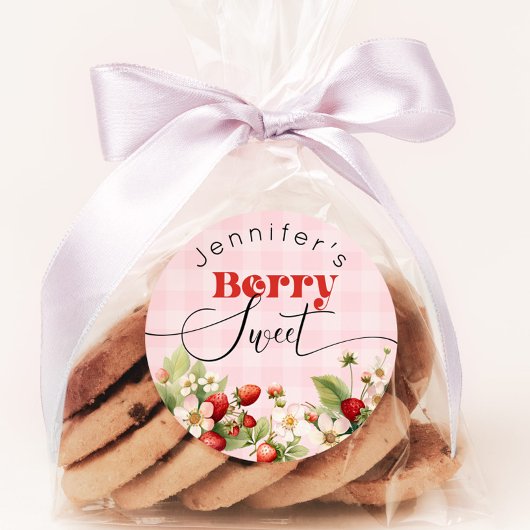 ベリー甘いちご誕生日 ラウンドシール