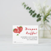 ベリー甘いちご赤ちゃんシャワーおむつラッフル エンクロージャーカード (スタンド正面)