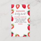 ベリー甘いちご赤ちゃんシャワーおむつラッフル エンクロージャーカード (正面)