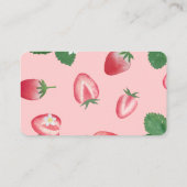 ベリー甘いちご赤ちゃんシャワーおむつラッフル エンクロージャーカード (裏面)