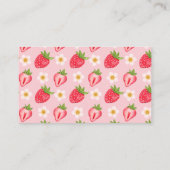 ベリー甘いちご赤ちゃんシャワーおむつラッフル エンクロージャーカード (裏面)